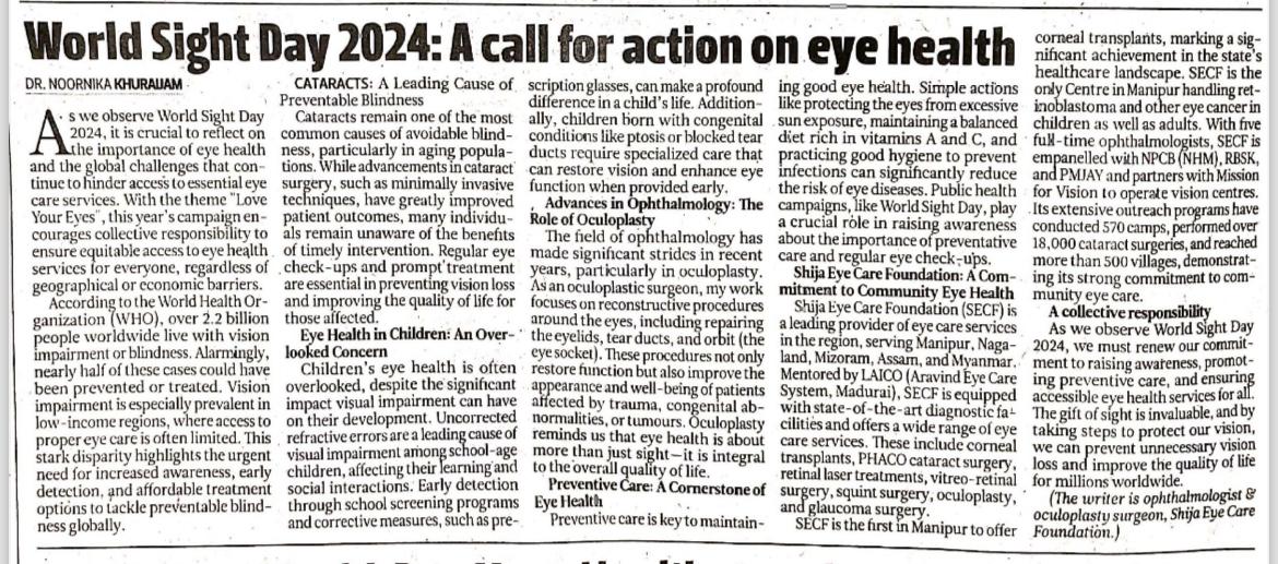 World Sight Day 2024: A call for action on eye health