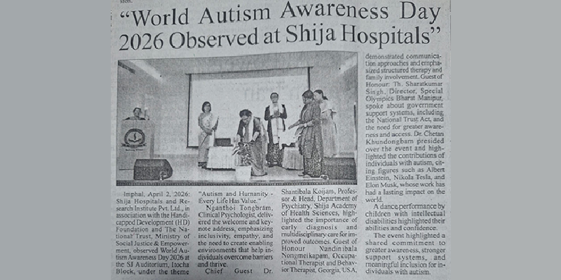 World Autism Awareness Day 2026 observed at Shija Hospitals
